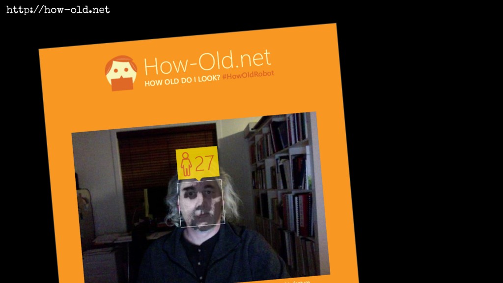 Results of feeding Vintage Face depot output to the How Old bot